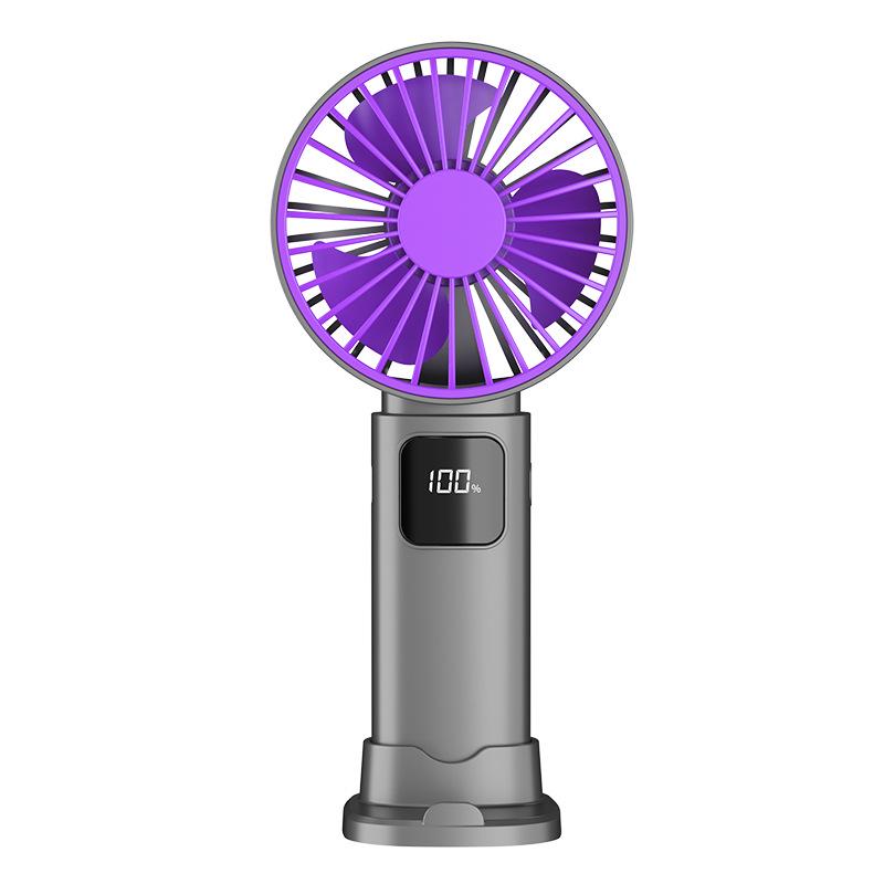 Portable USB-Charged Handheld Fan with 100-Speed Stepless Control and Strong Wind Power