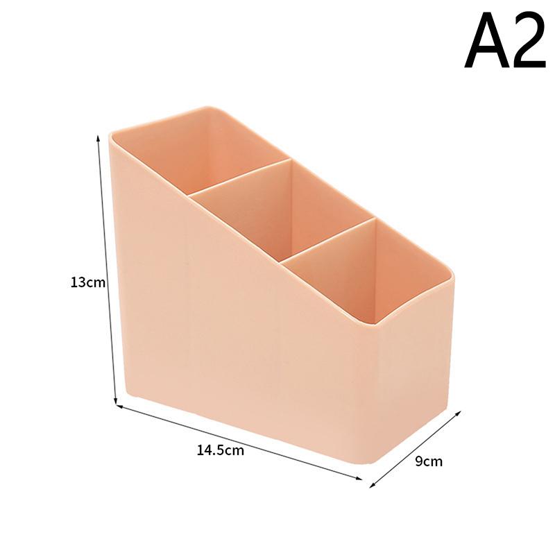 Простой маркер-кисть, цветной карандаш, настольный ящик для хранения канцелярских принадлежностей, многофункциональный держатель для хранения мелочей на три отделения