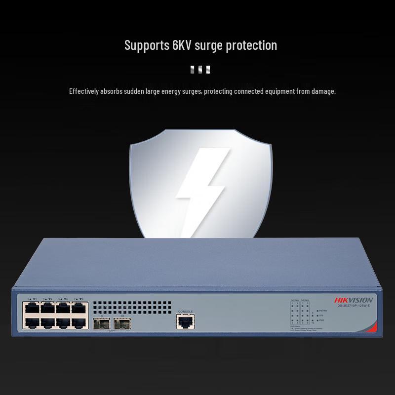 HIKVISION Managed 10-Port PoE+ Network Switch CN plug (adapter included)