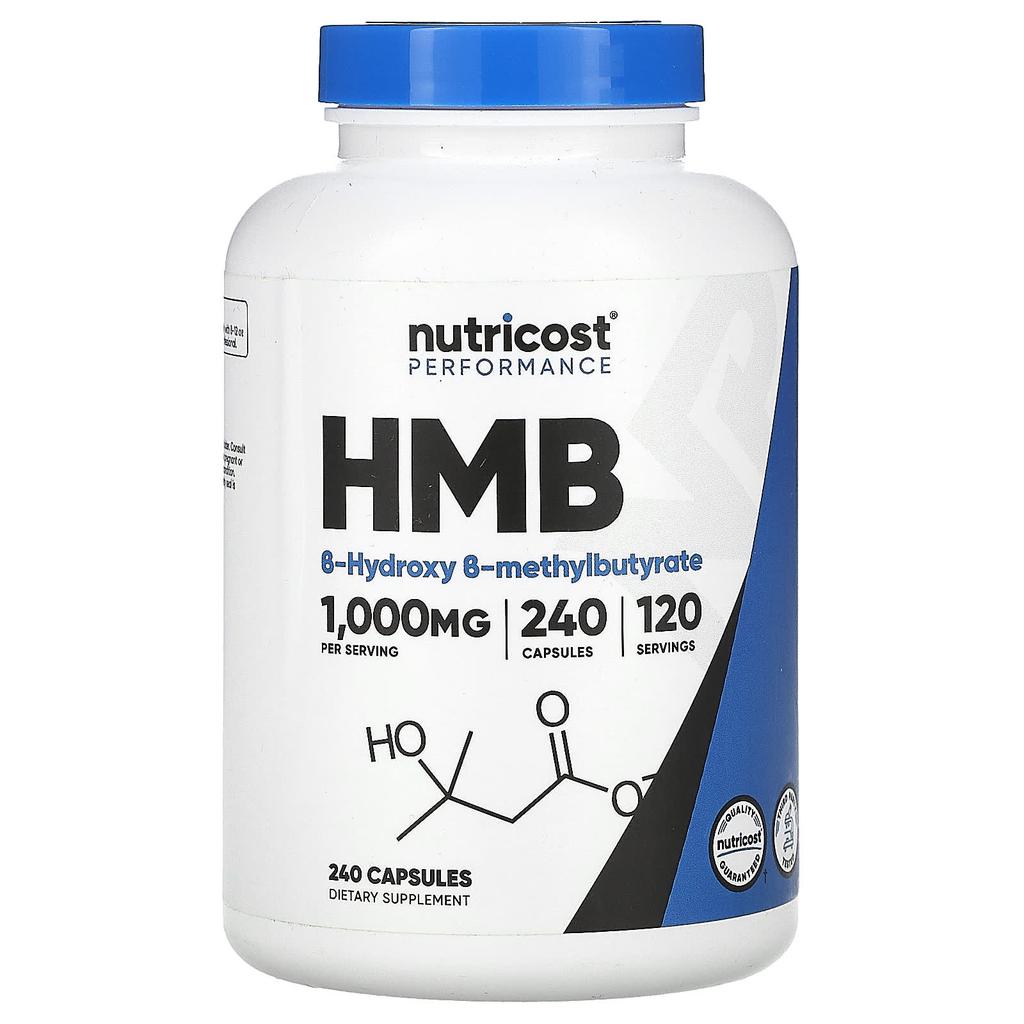 Nutricost HMB, B-hydroxy-B-methylbutyrate, 1,000 Mg, 240 Capsules (500 Mg Per Capsule)
