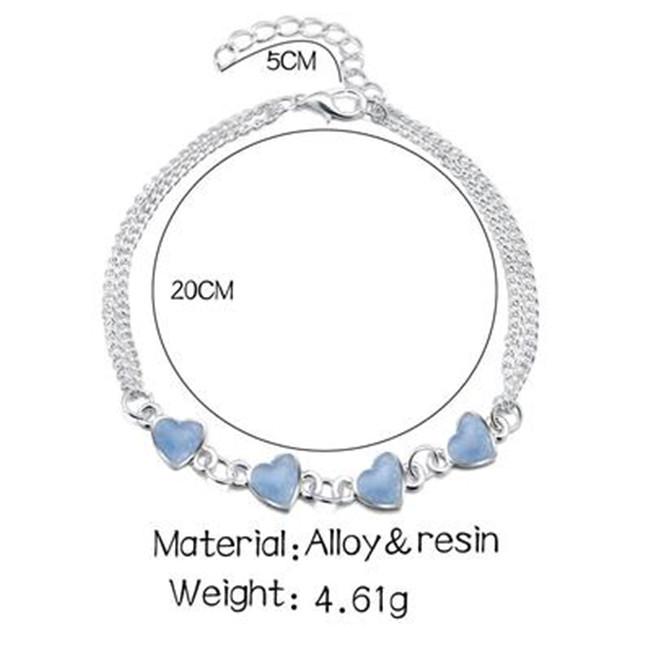 Fashion Luminous Love Heart Pendant Bracelets For Women Wrist Punk Unique Design Jewelry Girl Gift