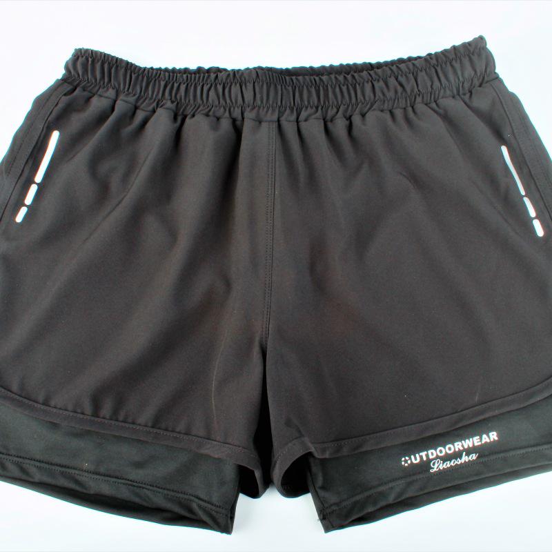 Men's Anti-Embarrassment Quick-Dry Double-Layer Boxer Swim Trunks for Beach, Swimming, and Hot Springs