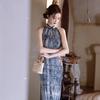 Новый китайский ципао женский 1011 новый флок с tie-dye воротником платье улучшенный национальный стиль легкое платье весна и лето повседневное