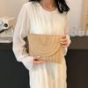 Summer Travel Beach Bag Straw Woven Clutch Bag Fashion Designer Crossbody Shoulder Bag for Women Handbag Ladies Wrist Wicker Bag
