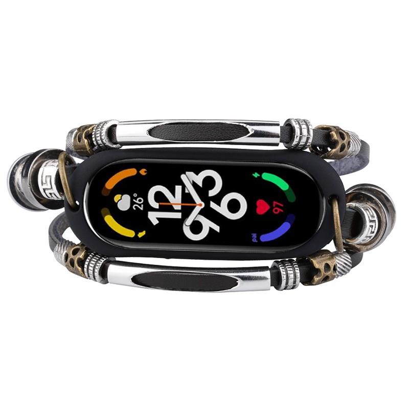 Для Xiaomi Mi Band 7/6/5 NFC Браслет из бусин Часы Браслет из бусин Сплав DIY Ремешок для часов