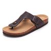 Fashion Comwarm Summer Women's Flat Sandals Gradient Cork Slippers Fashion Cork Flip Flops Women Outdoor Beach Shoes With Double Buckle