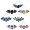 Halloween Hanging Glass Suncatcher Decoration Acrylic 2D Bat Ornament Gothic Car Rearview Mirror Decor for