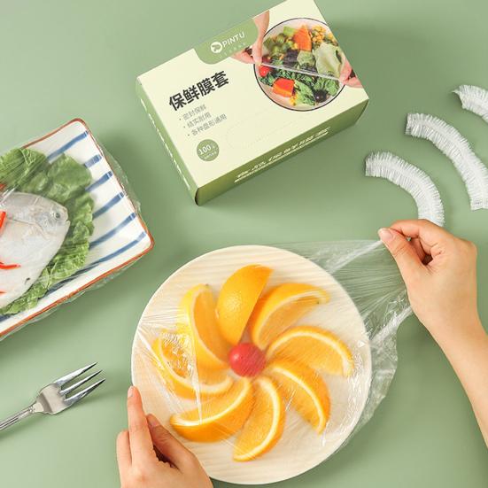 100 шт. пластиковые крышки для мисок, многоразовые эластичные крышки для хранения продуктов, полупрозрачные цвета, эластичные крышки для хранения мисок для еды для кухни, пикника