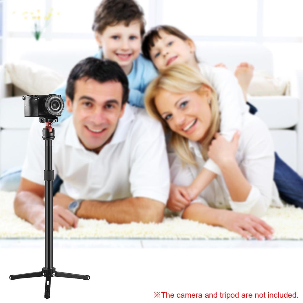 Adjustable Tripod Extension Rod Photography Extension Pole with 1/4 Inch Screw Adjustable Length