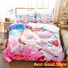 Kawaii Princess Connect! ReDive Bedding Set Single Twin Full Queen King Size Bed Set Adult Kid Bedroom Duvetcover Sets Anime