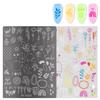 Butterfly Nails Stamp Templates French Tip Nails Stamping Plates Manicure Template Tool Flowers Nails Stencil Stamp