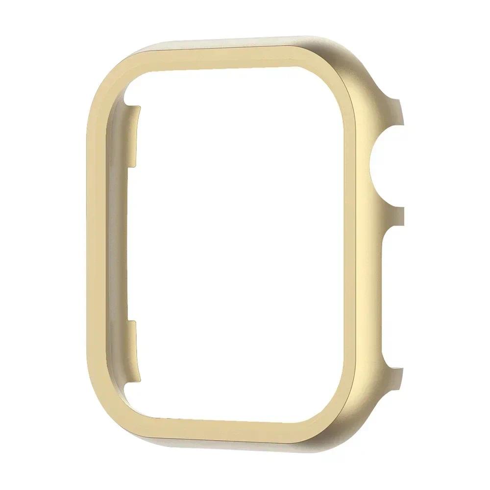 For iWatch SE Series 10 9 8 7 Cases Aluminum Gold Accessories for Apple Watch Case 46mm 42mm Metal Bumper Protective Cover Frame