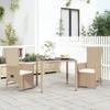 VidaXL Garden Dining Set and Cushions 3 Pcs Beige Poly Rattan, Dining Set, Dining Set 3157576