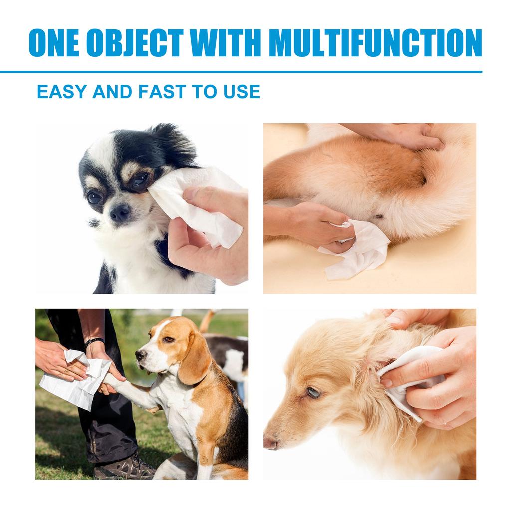 Влажные салфетки Yegbong для домашних животных для чистки тела домашних животных, воск для ушей, дезодорация и удаление запаха, универсальные влажные салфетки для кошек и собак