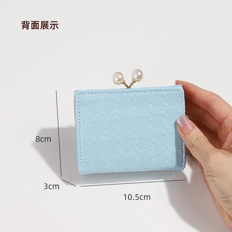 New 30% Off Short Women's Small Wallet Student Folding Wallet Cartoon Cute Butterfly Card Bag Wallet