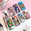 Сладкая и Дерзкая Атмосфера T-Tokidoki Арт Чехол Для Телефона Для iPhone 17,16,15,14,13,12,11 Plus,Pro Max,Мягкий Силиконовый Черный Чехол
