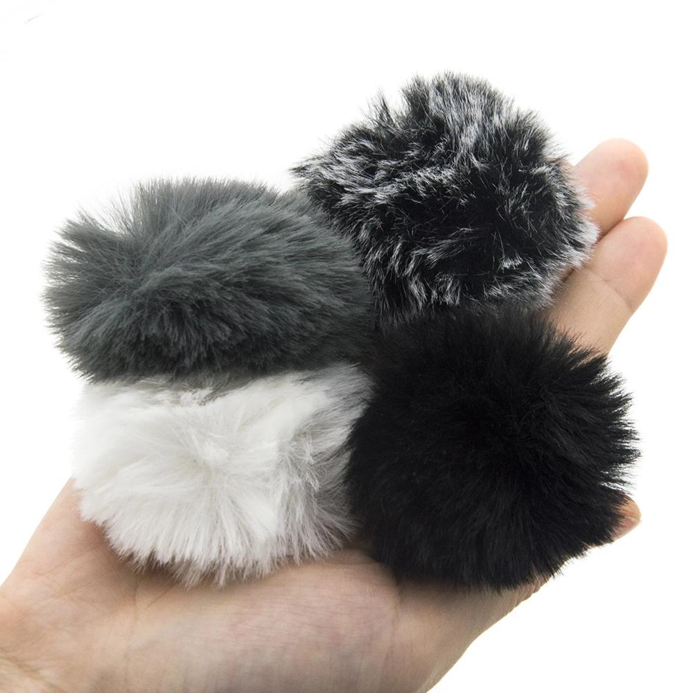 Comfortable Outdoor Black Soft Furry Wind Muff Lavalier Lapel Mic Windscreen Microphone Windshield