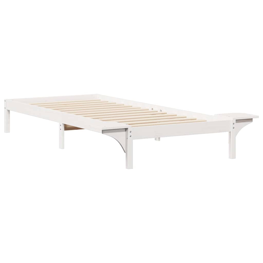 Bed Frame with Nightstands White 80 x 210 cm