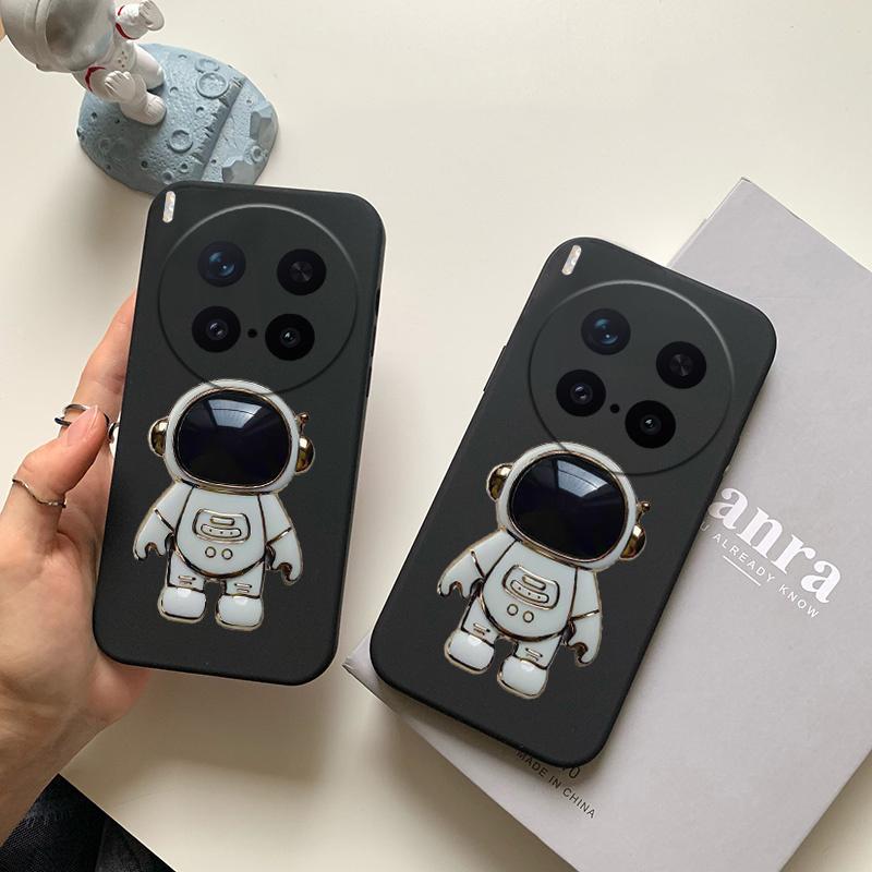 Для Vivo X300 Ultra X300 FE Чехол Модный Мультяшный Астронавт Подставка пылезащитный Гладкий Для Vivo X300 Pro Задняя крышка