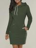 Hooded Zipper Pullover Mid-Length Sweater Dress - New Style