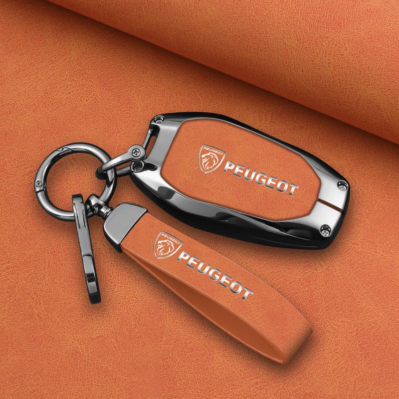 Zinc Alloy Car Smart Remote Key Case Key Bag Shell Holder For Peugeot 2008 3008 4008 5008 308 408 508 Key Protection Accessories