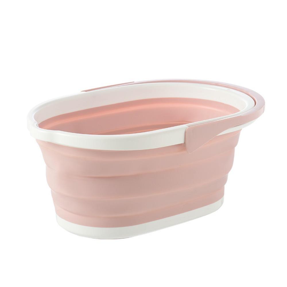 Portable Plastic Bucket High Temperature Resistance Collapsible Wash Basin Mop Bucket Bath