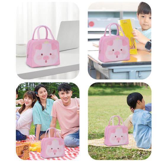 Portable Fridge Thermal Bag Lunch Box Container with Handle Zipper Closure Waterproof Lunch Box Tote Cooler Bag Pouch