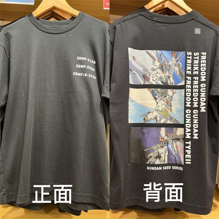 2025 Новая японская футболка Gundam Хлопок Винтажные Короткий рукав Винтажный Двумерная Анимация Короткий рукав Футболка Одежда Лето