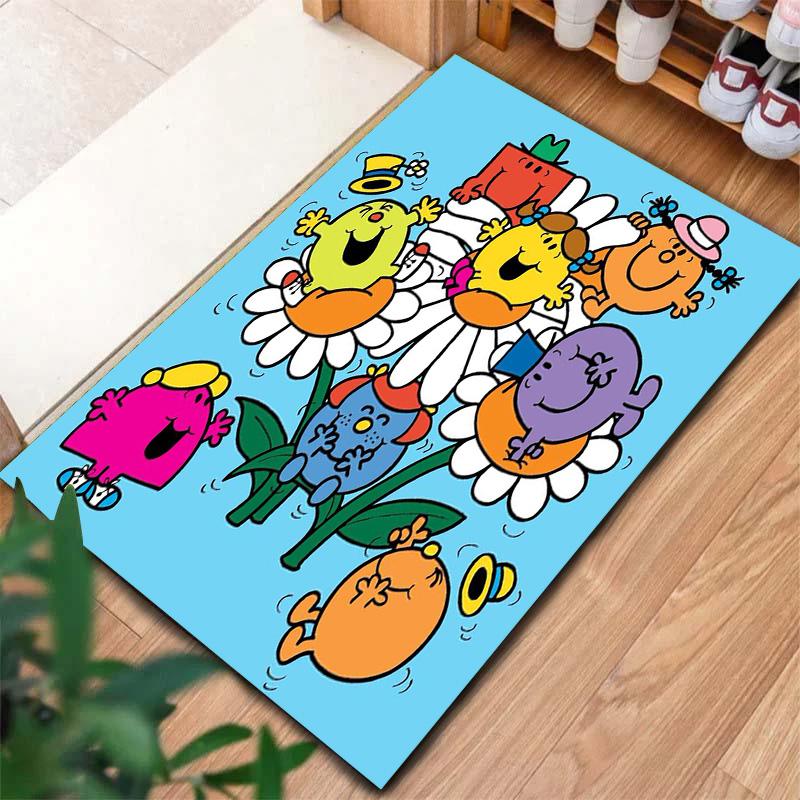 Mr. Men Little Miss Carpet Rug for Living Room Bedroom Home Sofa Decoration,Kids play Non-slip Floor Mat