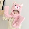 Children's Plush Winter Hat Set: Three-Piece Scarf, Gloves, and Ear-Protecting Cap