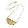 Les Trésors De Lily [P0712] - Hammered Gold 'Cléopatra' Gold Plated Necklace - 30x15 Mm