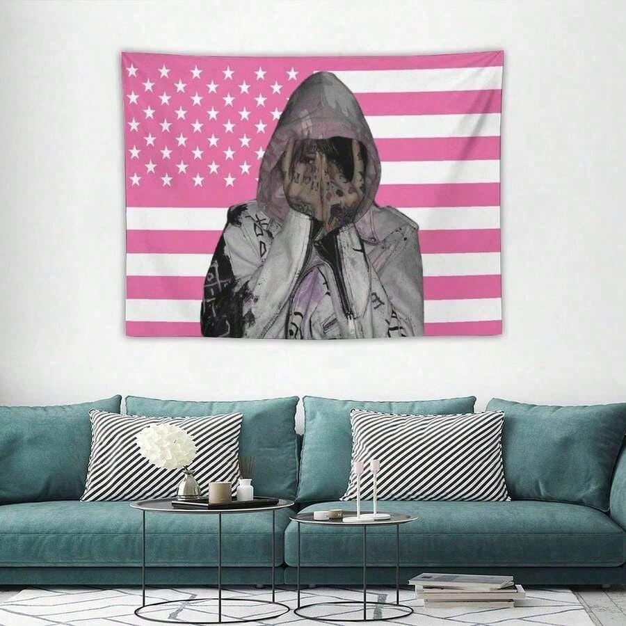 1 шт. Lil Music Peep Гобелен Настенный Декор Rap Art для Общежития Спальни Гостиной Вечеринки Баннер с Бесплатным Комплектом для Установки