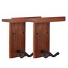 2pcs Multifunction Wall Guitar Hanger DIY Kit Mahogany Wooden Wall Mounted Hanger Shelf Pick Holder