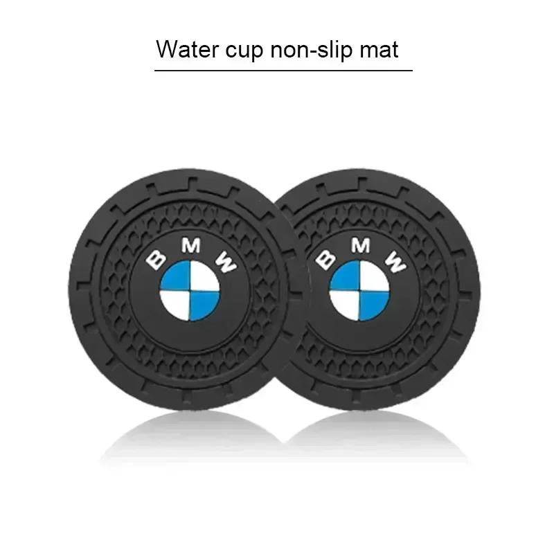 E90 Car For BMW 2pcs Car Coasters Water Cup Holder Pads Cup Slot Non-Slip Mat For bmw e46 e39 e90 e60 e30 f10 f11 f20 f30 g20 g