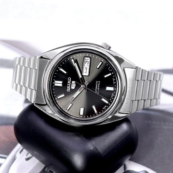 Seiko 5 Men's Automatic Charcoal Color Metal Watch