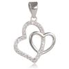 [R2076] - Серебряный кулон "Любовь" серебристо-белый (родий) - 15x15 мм