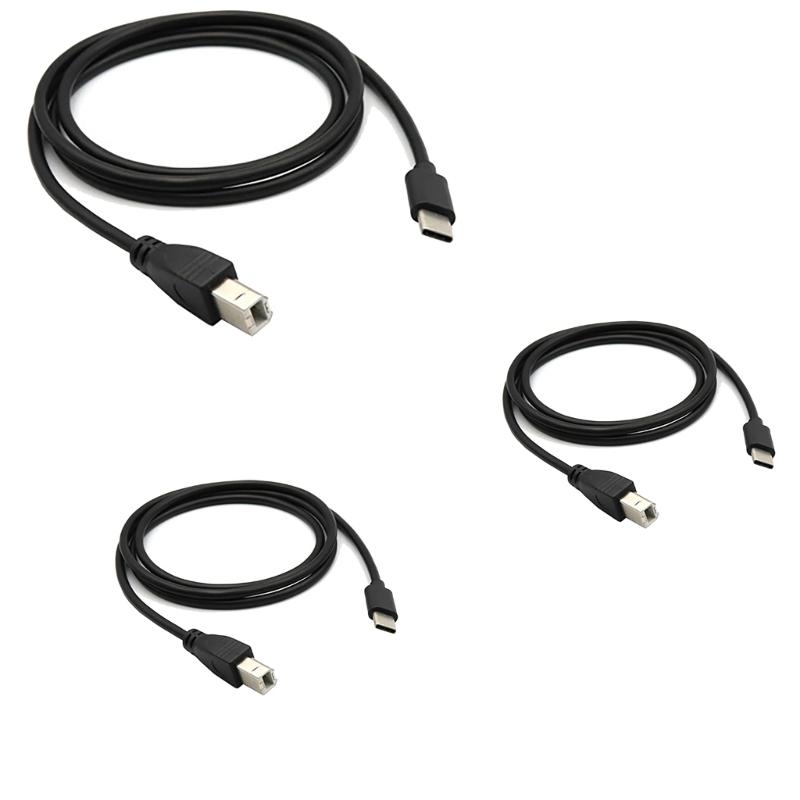 Прочный Кабель-переходник Type C на USB B для Принтера OTG Шнур для Подключения Пианино Подключайте Устройства к Принтерам, Сканерам, 100см/150см/200см
