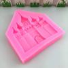 Мягкие силиконовые формы, форма для строительства замка, дома для помадки, украшения шоколадного торта, формы для выпечки, DIY формы для изготовления гипса