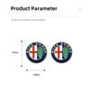 WAJDS1 14mm Aluminium Metal Car Styling Remote Key Stickers For Alfa Romeo 156 159 147 4C 8C 166 Giulia Giulietta Mito Stelvio Spider