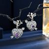 Серьги из микро-инкрустированного циркония Heavy Industry Angel Love Fashion Versatile Personalized Earrings