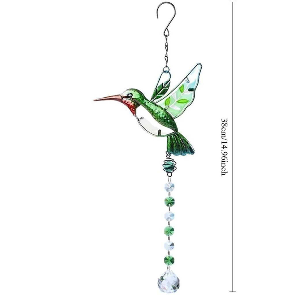 Crystal Suncatchers for Windows - Hummingbird Crystal Ball Prisms Hanging Crystals Ornament for Home Garden Office Wedding Christmas Decoration
