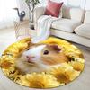 Sunflower pattern round rug,Carpet Rug for Living Room Bedroom Sofa Playroom Decor,Non-slip Floor Mat,Holiday Gifts and Birthday Gifts.