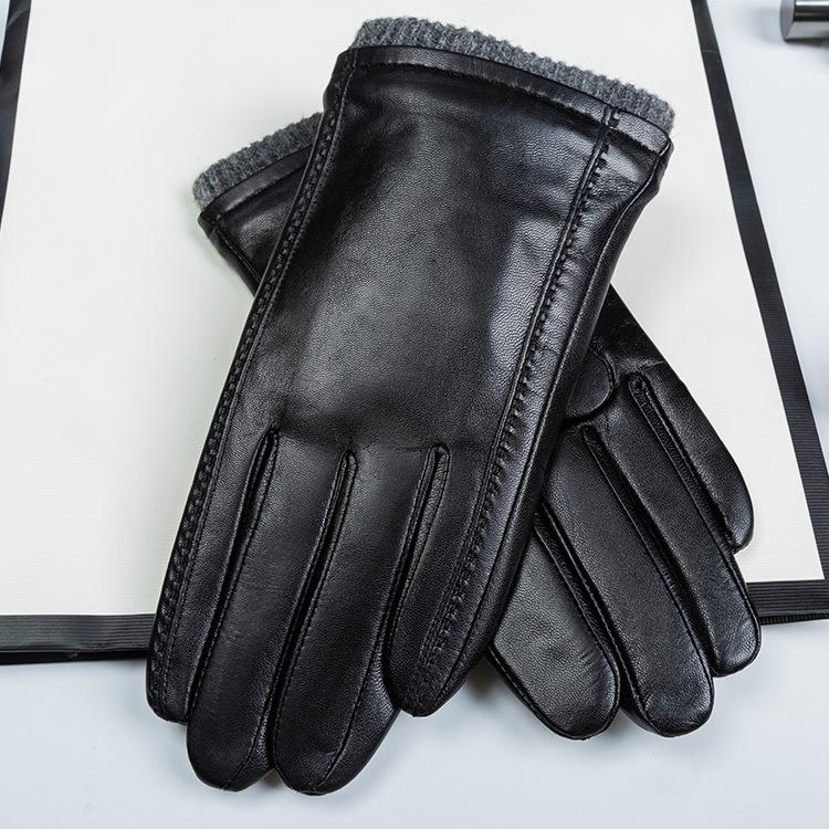 Перчатки из козьей кожи мужские тонкие без подкладки 100% полностью кожаные сенсорные перчатки для вождения весна и осень