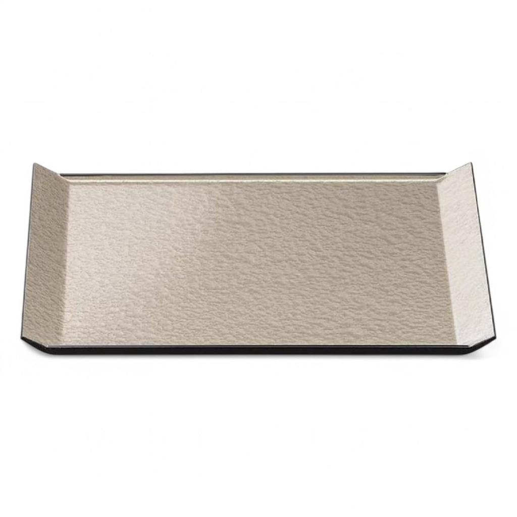 Made In Refined Japanese Paulownia Champagne Gold Aqua S X 32cm X J-kitchens Placemat, Japan, Tray, 5-Shaku Wood, (46cm 2.5cm)