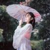 1PC Printed Photograph Props Long-handle Vintage Silk Umbrella for Hanfu Accessories Umbrella Parasol Colorful Oiled Paper