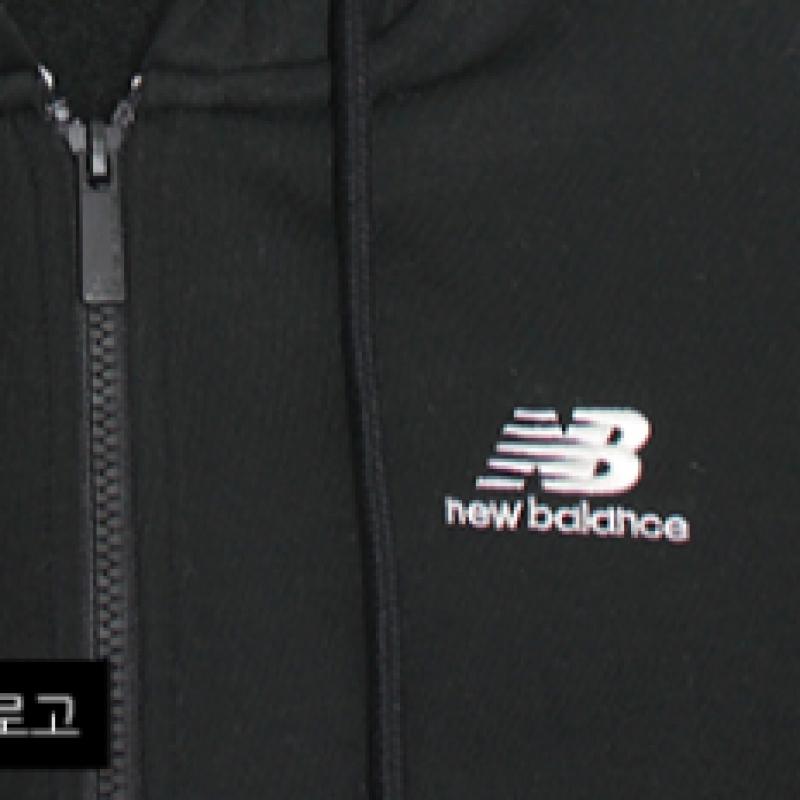New Balance Базовая мужская и женская куртка из французского терри с капюшоном и застежкой-молнией, черная Nbmddb1013 19