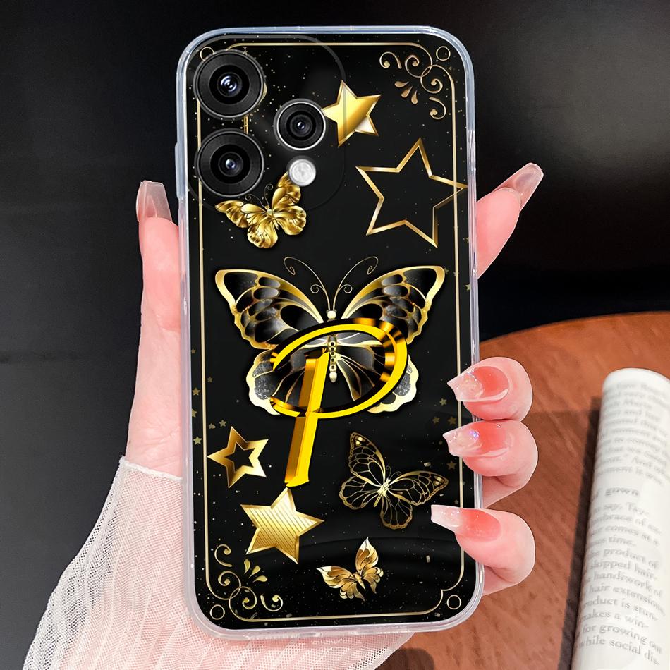 Чехол для телефона Oppo Reno 15 Pro Mini 15F 15C 5G Великолепные Звездные Буквы Ударопрочный Корпус Для Oppo Reno15 Мягкий Прозрачный Силиконовый Funda