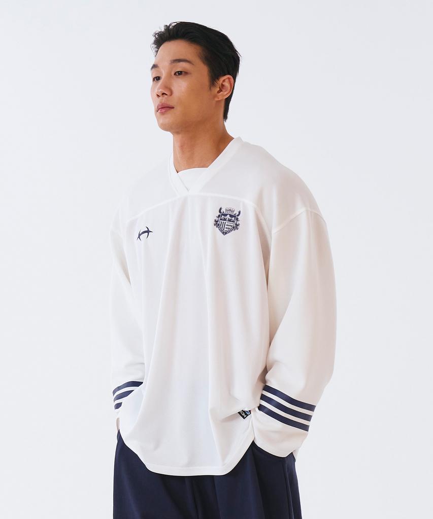 HDEX Mixed Mesh Rugby Long Sleeve (White)