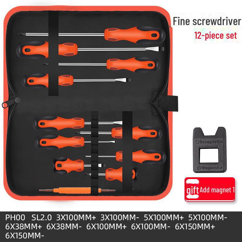 Green Forest Industrial-Grade Screwdriver: High Hardness, Strong Magnetic Tip, Cross Flat Design