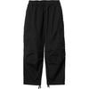 Carhartt WIP SS24 Однотонные Рабочие Брюки Мужские на Молнии с Квадратной Этикеткой Свободные Черный I032967-89-02